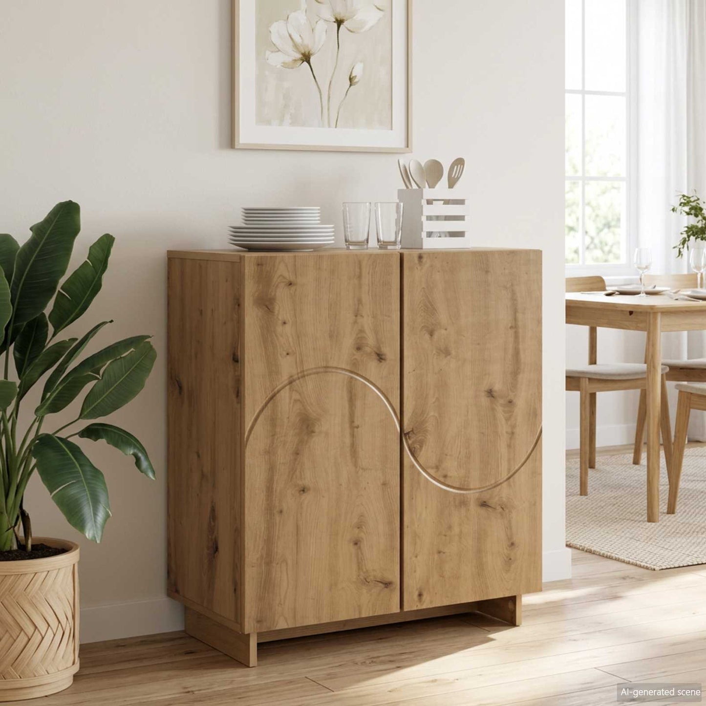 vidaXL Sideboard Artisan Oak 67 x 34.5 x 75 cm Engineered Wood