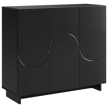 vidaXL Sideboard Black 85.5 x 31 x 75 cm Engineered Wood