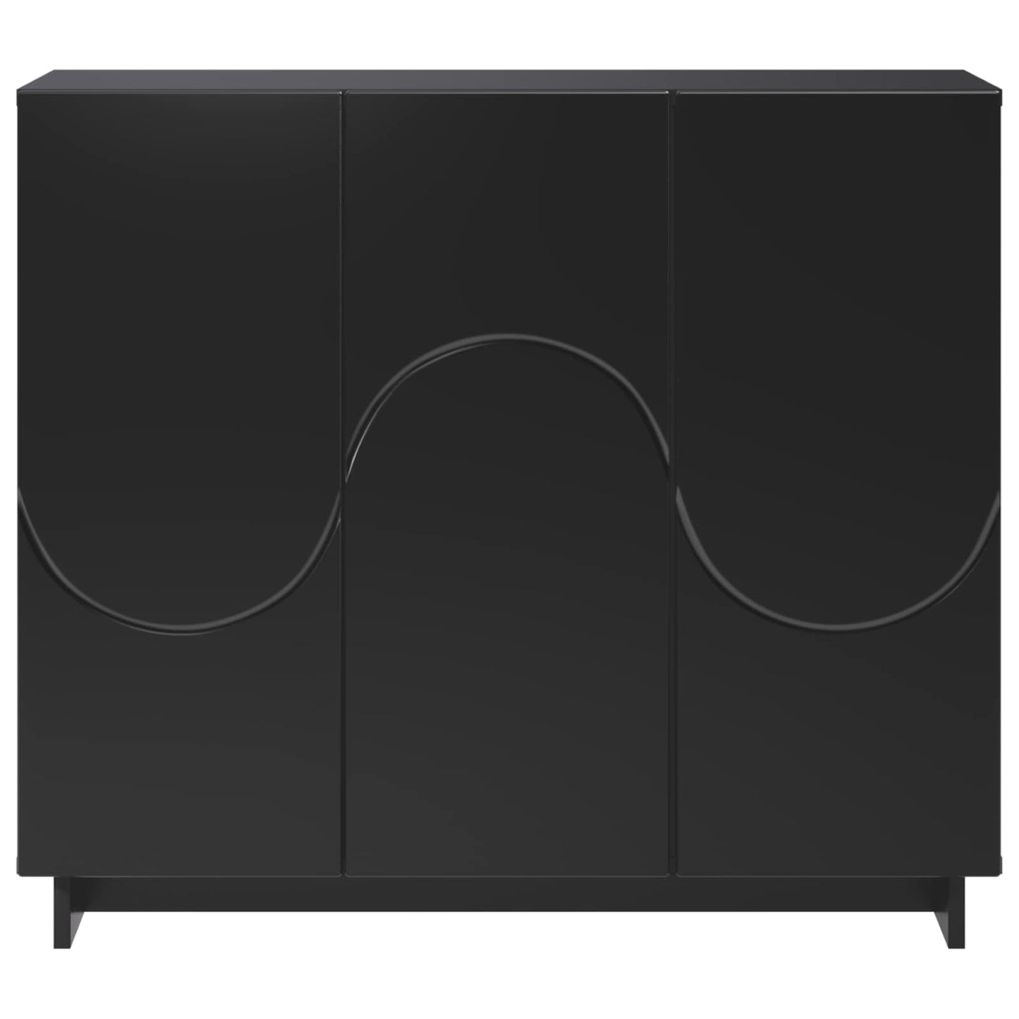 vidaXL Sideboard Black 85.5 x 31 x 75 cm Engineered Wood