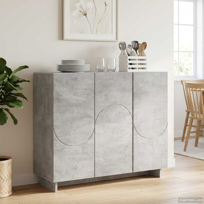 vidaXL Sideboard Concrete Grey 85.5 x 31 x 75 cm Engineered Wood