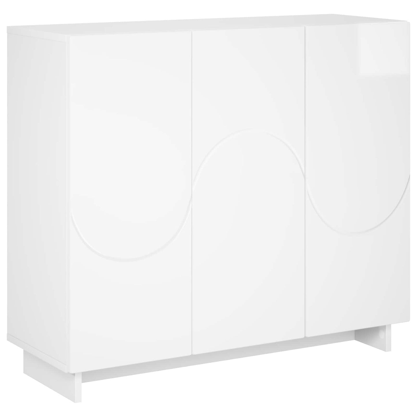 vidaXL Sideboard High Gloss White 85.5 x 31 x 75 cm Engineered Wood