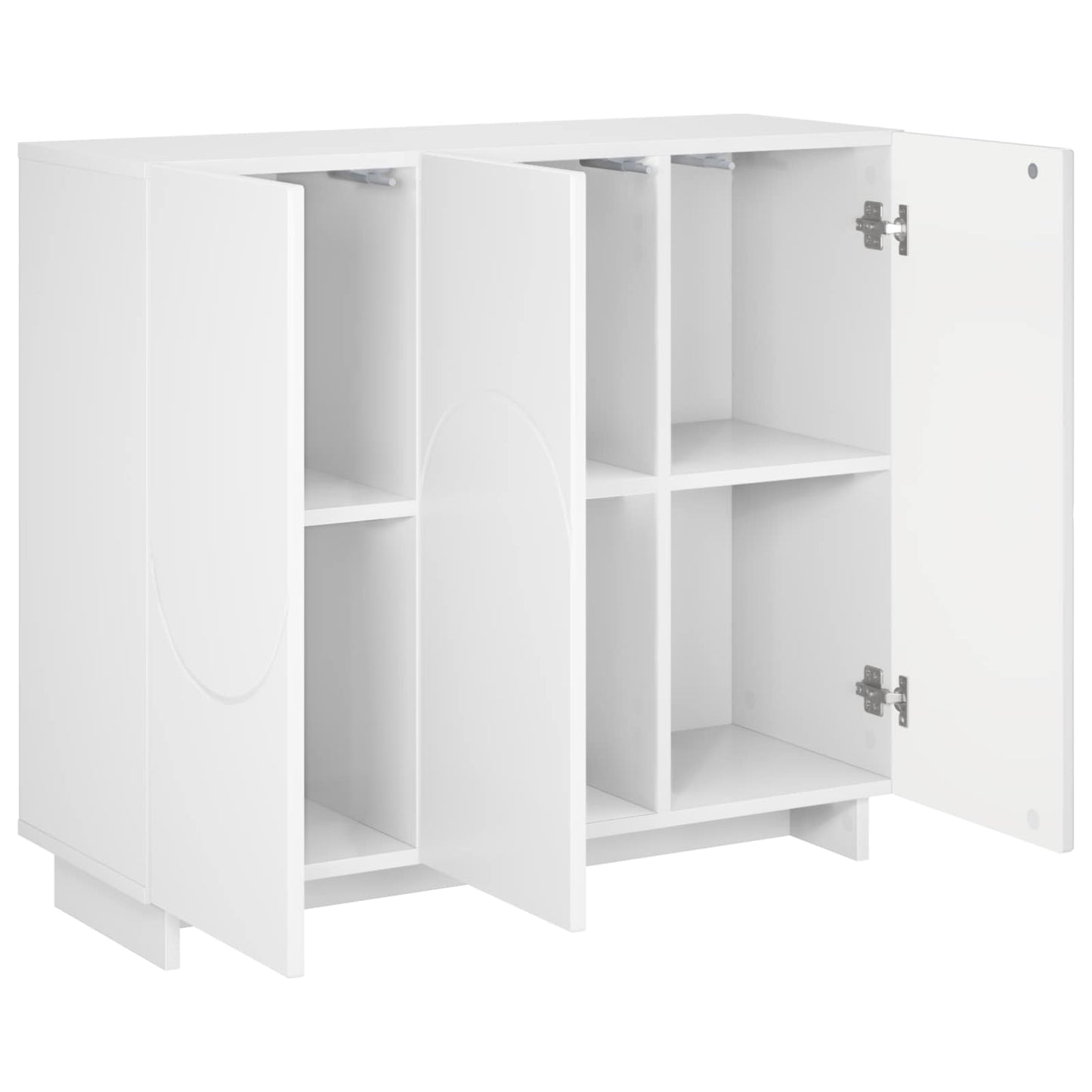 vidaXL Sideboard High Gloss White 85.5 x 31 x 75 cm Engineered Wood