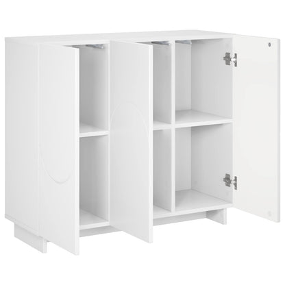 vidaXL Sideboard High Gloss White 85.5 x 31 x 75 cm Engineered Wood