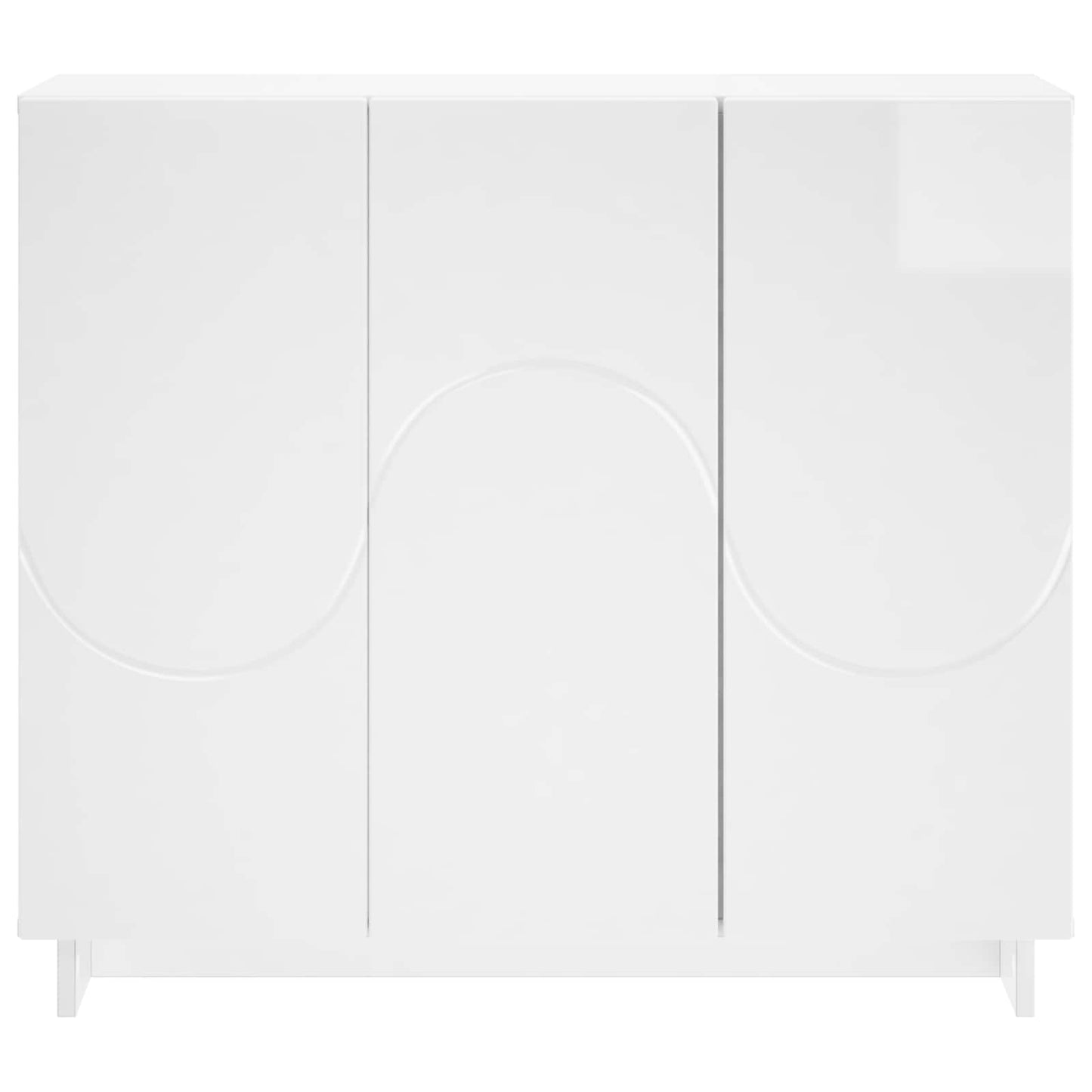 vidaXL Sideboard High Gloss White 85.5 x 31 x 75 cm Engineered Wood