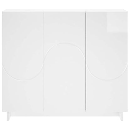 vidaXL Sideboard High Gloss White 85.5 x 31 x 75 cm Engineered Wood