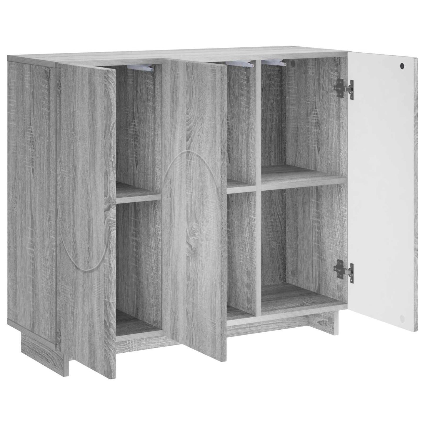 vidaXL Sideboard Grey Sonoma 85.5 x 31 x 75 cm Engineered Wood