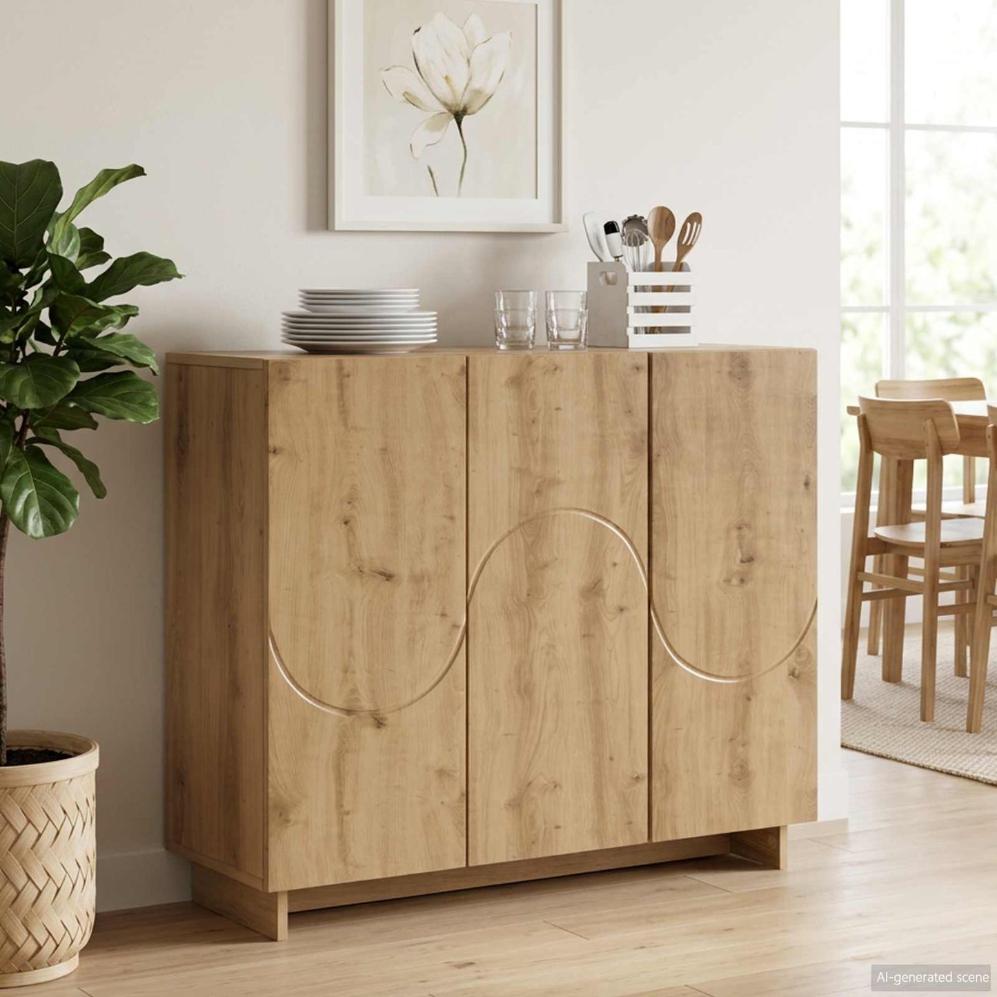 vidaXL Sideboard Artisan Oak 85.5 x 31 x 75 cm Engineered Wood