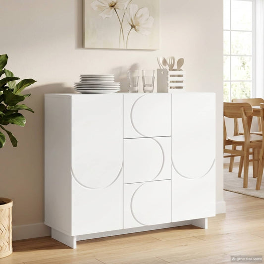 vidaXL Sideboard White 85.5 x 31 x 75 cm Engineered Wood