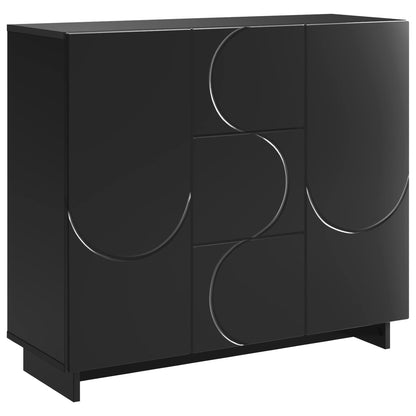 vidaXL Sideboard Black 85.5 x 31 x 75 cm Engineered Wood