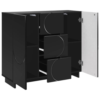 vidaXL Sideboard Black 85.5 x 31 x 75 cm Engineered Wood