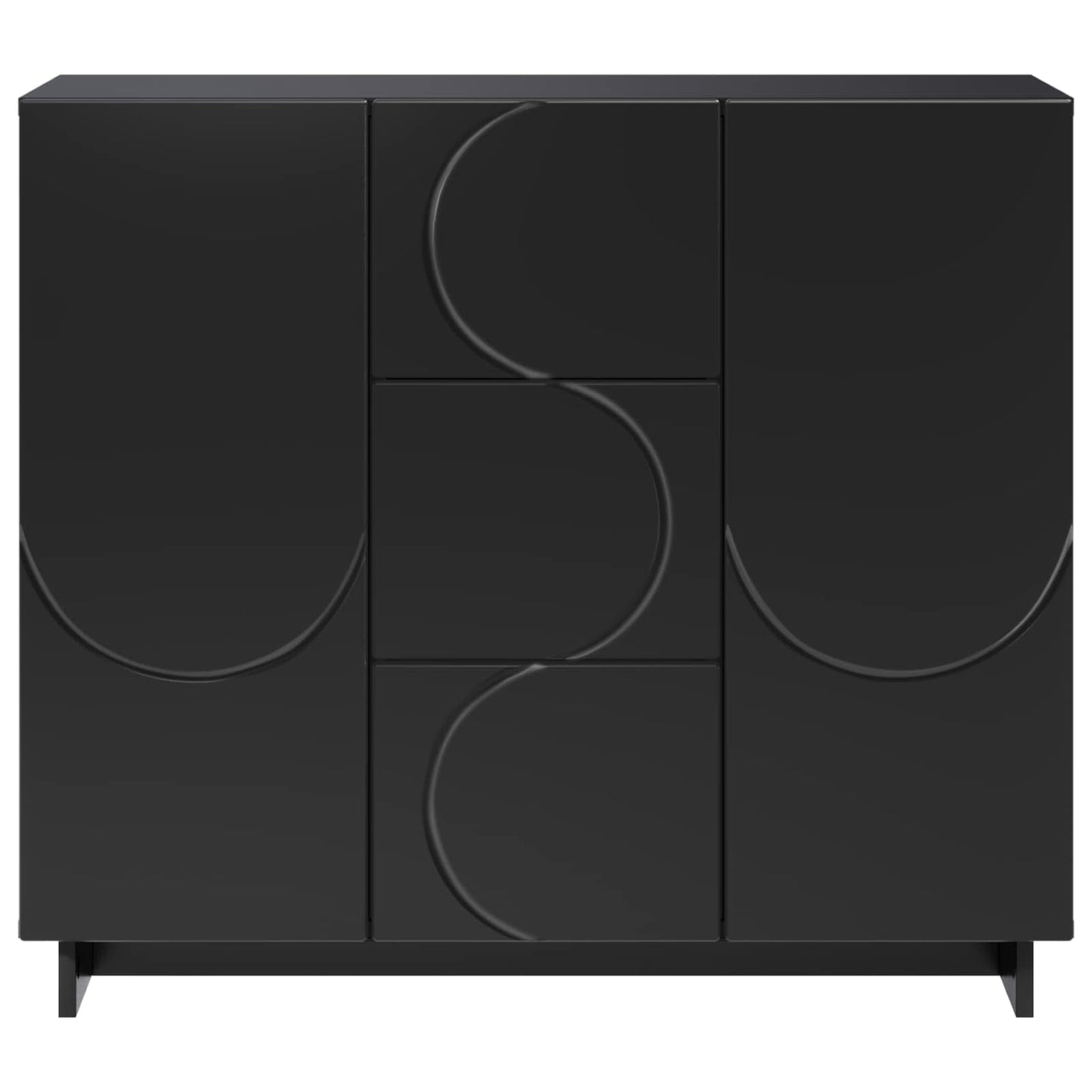 vidaXL Sideboard Black 85.5 x 31 x 75 cm Engineered Wood