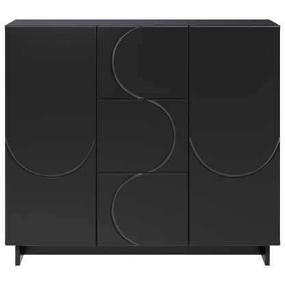 vidaXL Sideboard Black 85.5 x 31 x 75 cm Engineered Wood