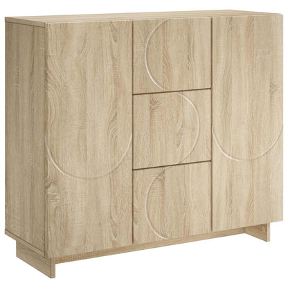 vidaXL Sideboard Sonoma Oak 85.5 x 31 x 75 cm Engineered Wood