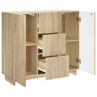 vidaXL Sideboard Sonoma Oak 85.5 x 31 x 75 cm Engineered Wood