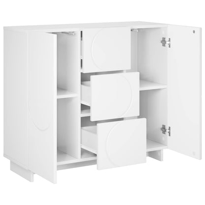 vidaXL Sideboard High Gloss White 85.5 x 31 x 75 cm Engineered Wood