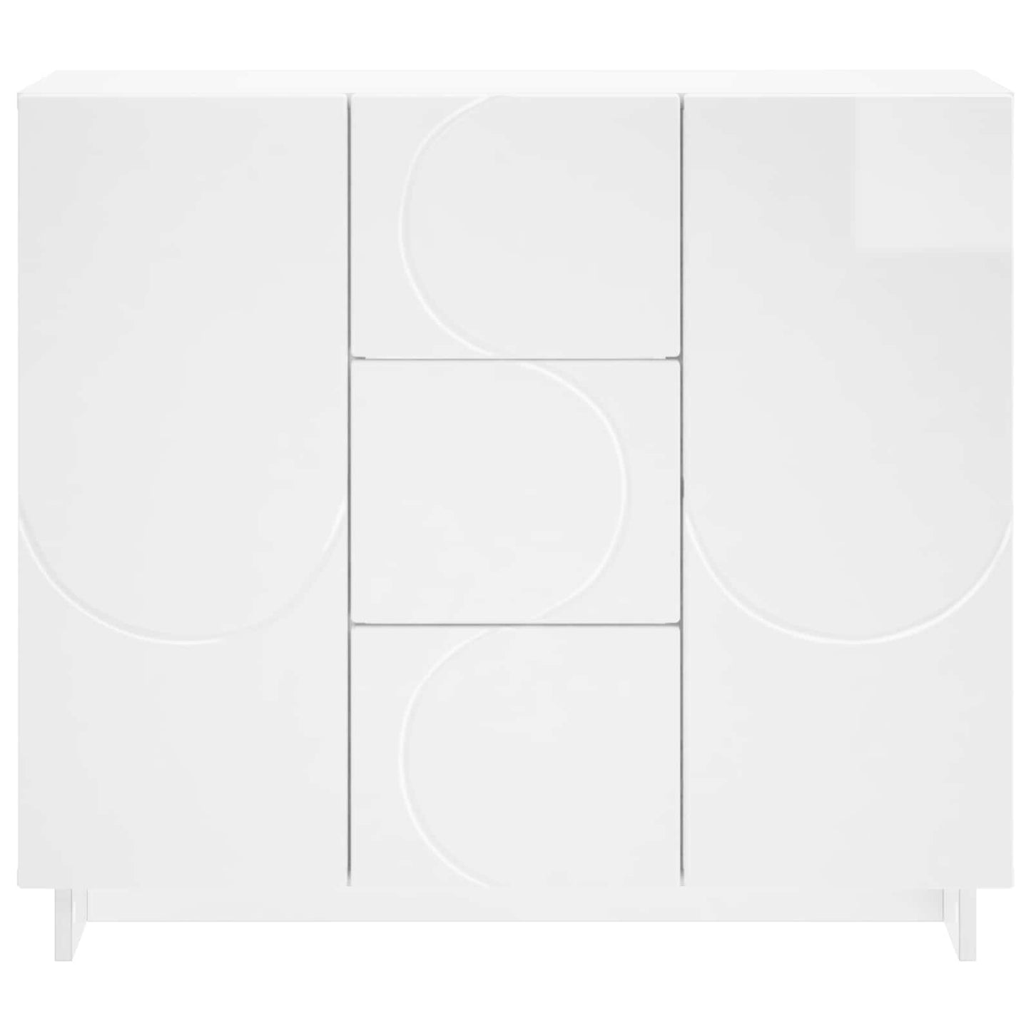 vidaXL Sideboard High Gloss White 85.5 x 31 x 75 cm Engineered Wood