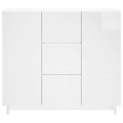 vidaXL Sideboard High Gloss White 85.5 x 31 x 75 cm Engineered Wood