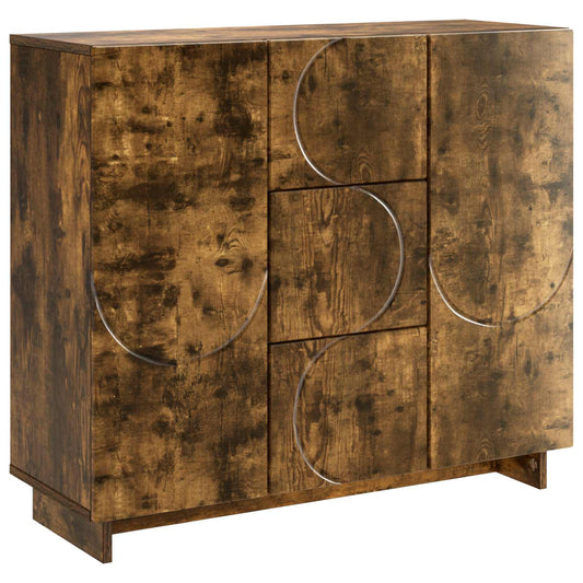 vidaXL Sideboard Smoked Oak 85.5 x 31 x 75 cm Engineered Wood