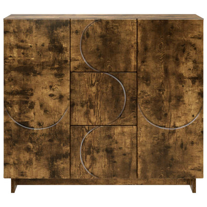 vidaXL Sideboard Smoked Oak 85.5 x 31 x 75 cm Engineered Wood