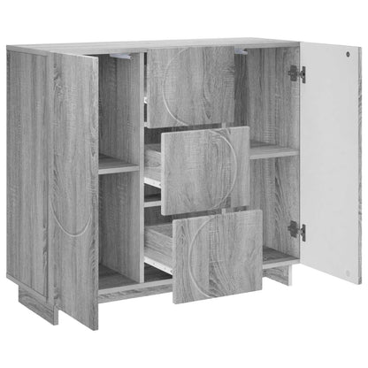vidaXL Sideboard Grey Sonoma 85.5 x 31 x 75 cm Engineered Wood
