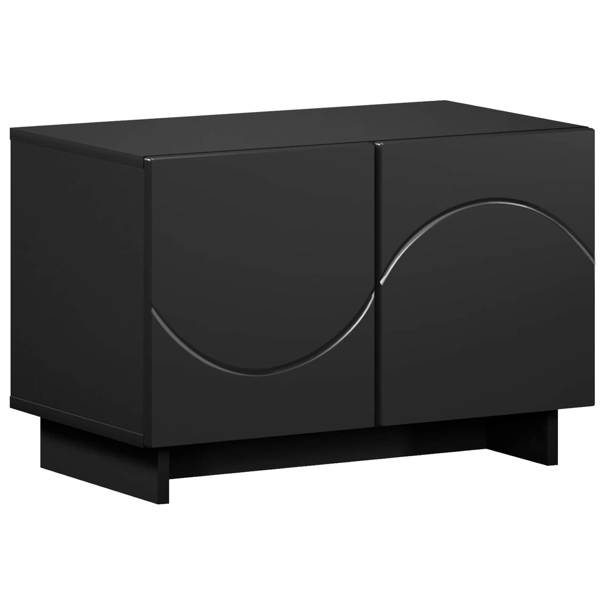 vidaXL TV Stand 60 x 34.5 x 40 cm Black Engineered Wood