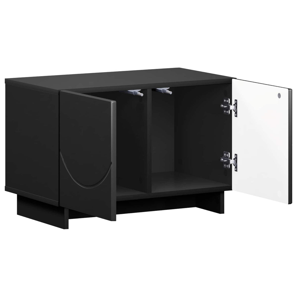 vidaXL TV Stand 60 x 34.5 x 40 cm Black Engineered Wood