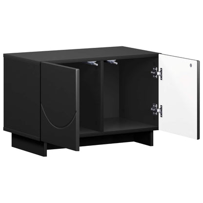 vidaXL TV Stand 60 x 34.5 x 40 cm Black Engineered Wood