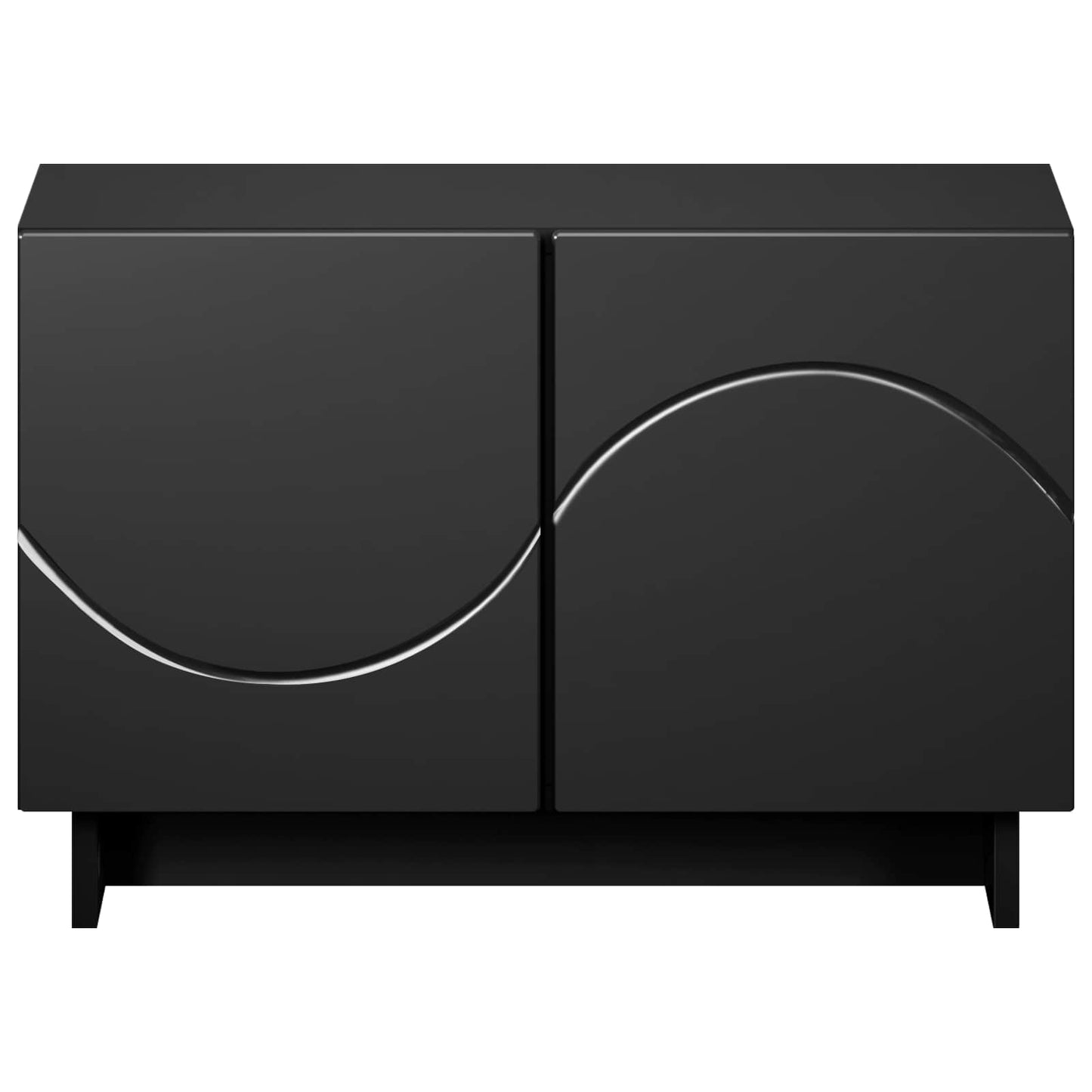 vidaXL TV Stand 60 x 34.5 x 40 cm Black Engineered Wood