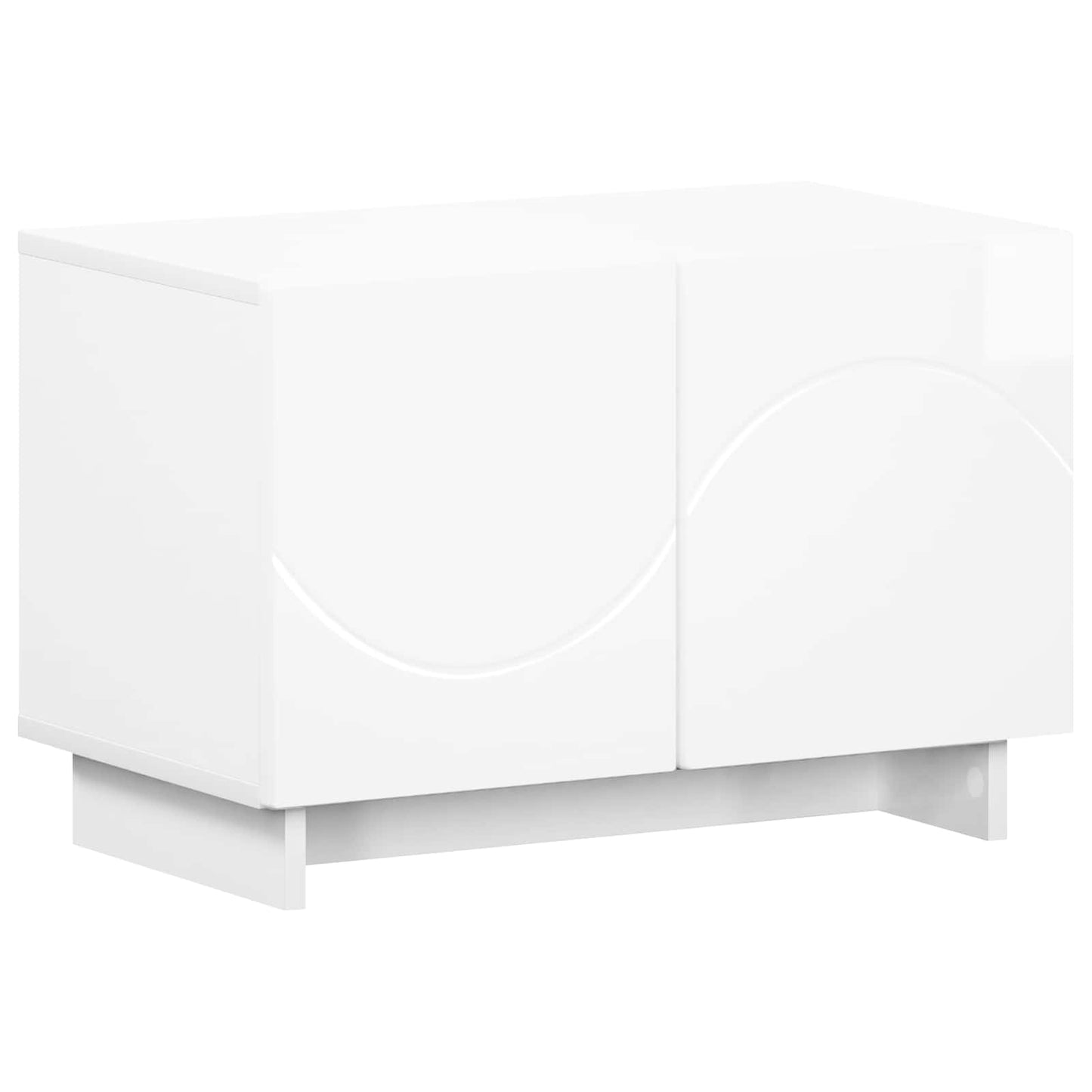 vidaXL TV Stand 60 x 34.5 x 40 cm High Gloss White Engineered Wood