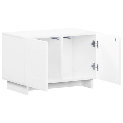 vidaXL TV Stand 60 x 34.5 x 40 cm High Gloss White Engineered Wood