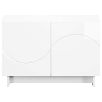vidaXL TV Stand 60 x 34.5 x 40 cm High Gloss White Engineered Wood
