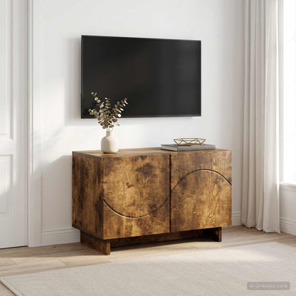 vidaXL TV Stand 60 x 34.5 x 40 cm Smoked Oak Engineered Wood