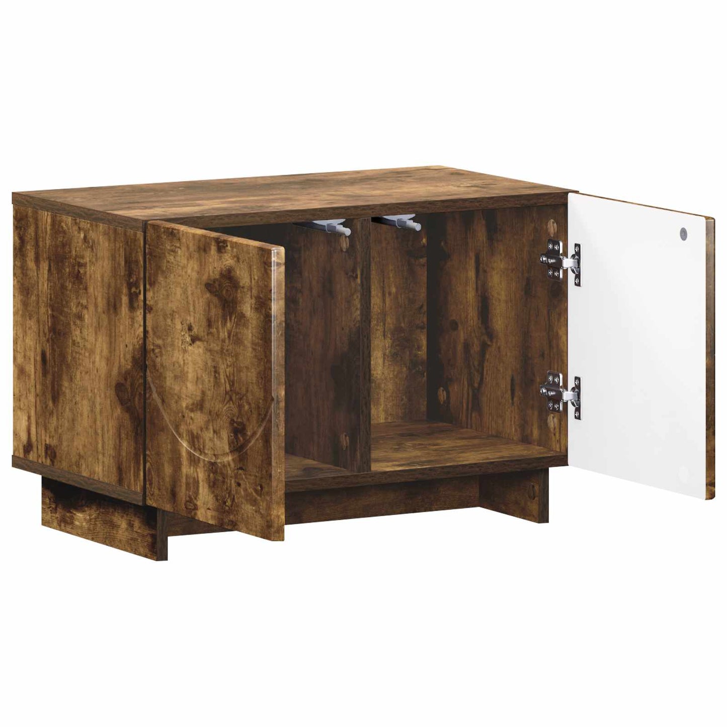 vidaXL TV Stand 60 x 34.5 x 40 cm Smoked Oak Engineered Wood