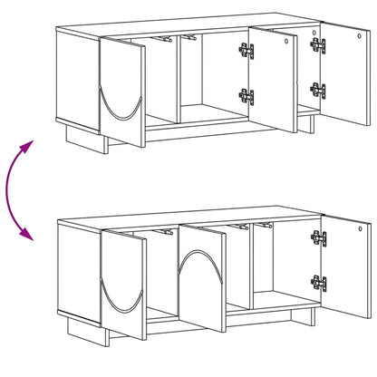 vidaXL TV Stand 90 x 34.5 x 40 cm White Engineered Wood