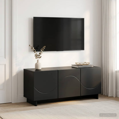 vidaXL TV Stand 90 x 34.5 x 40 cm Black Engineered Wood