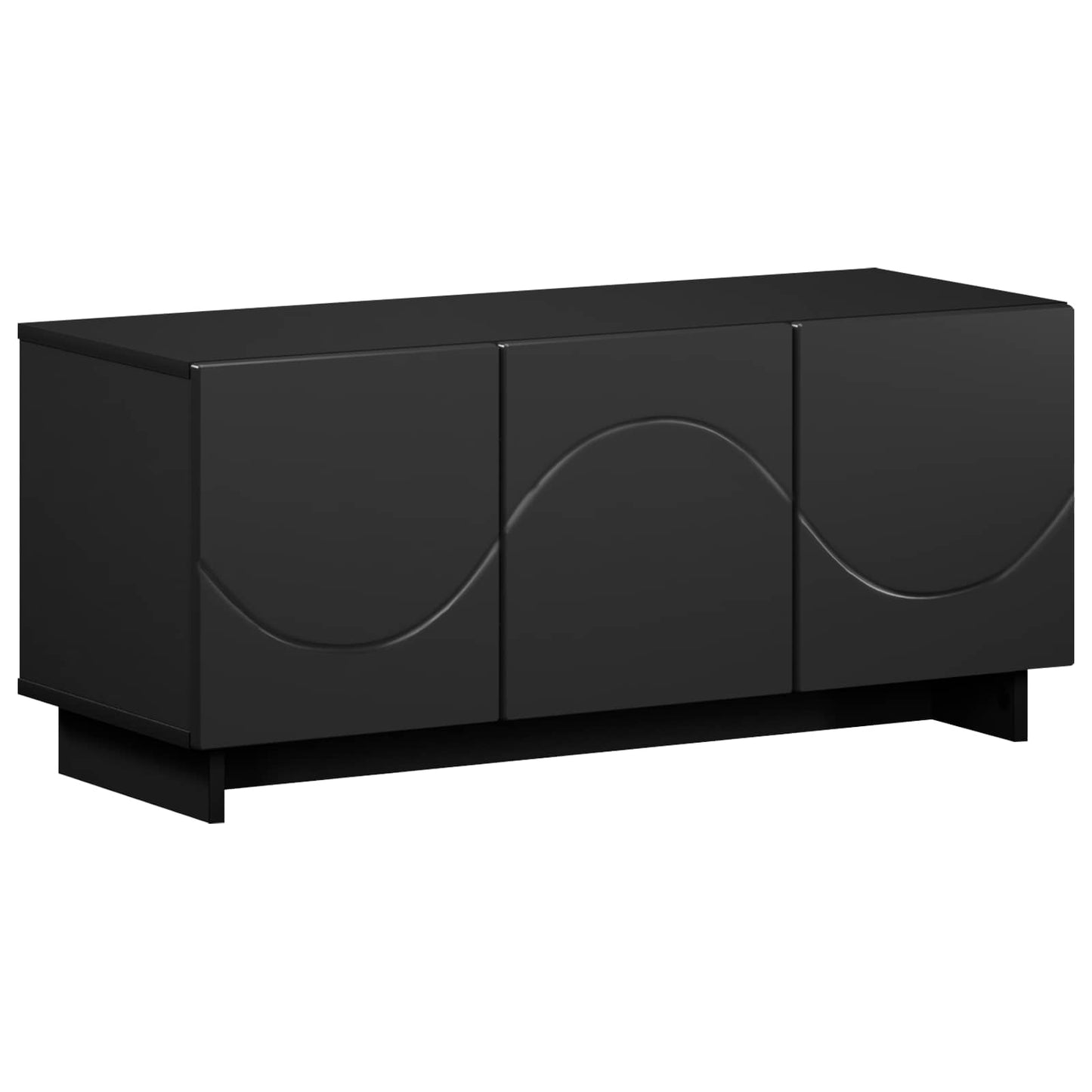 vidaXL TV Stand 90 x 34.5 x 40 cm Black Engineered Wood