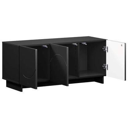 vidaXL TV Stand 90 x 34.5 x 40 cm Black Engineered Wood