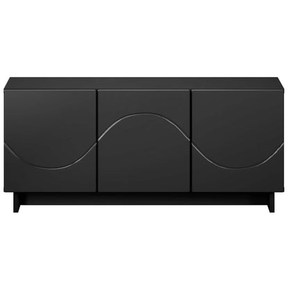 vidaXL TV Stand 90 x 34.5 x 40 cm Black Engineered Wood