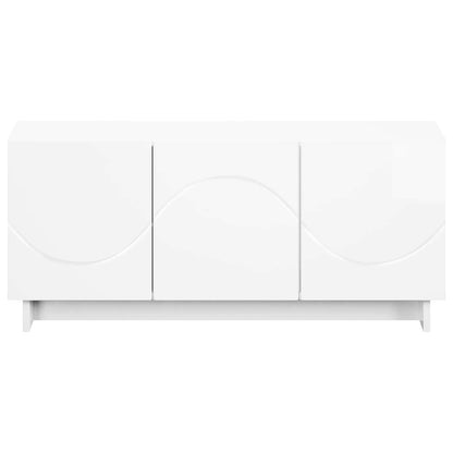 vidaXL TV Stand 90 x 34.5 x 40 cm High Gloss White Engineered Wood