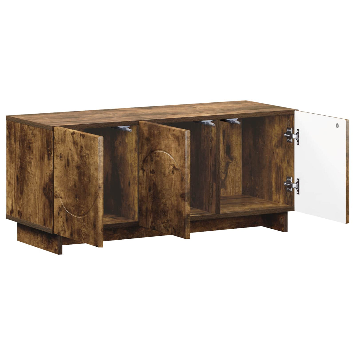 vidaXL TV Stand 90 x 34.5 x 40 cm Smoked Oak Engineered Wood