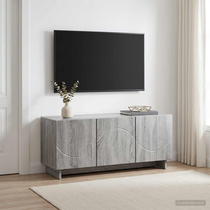 vidaXL TV Stand 90 x 34.5 x 40 cm Grey Sonoma Engineered Wood