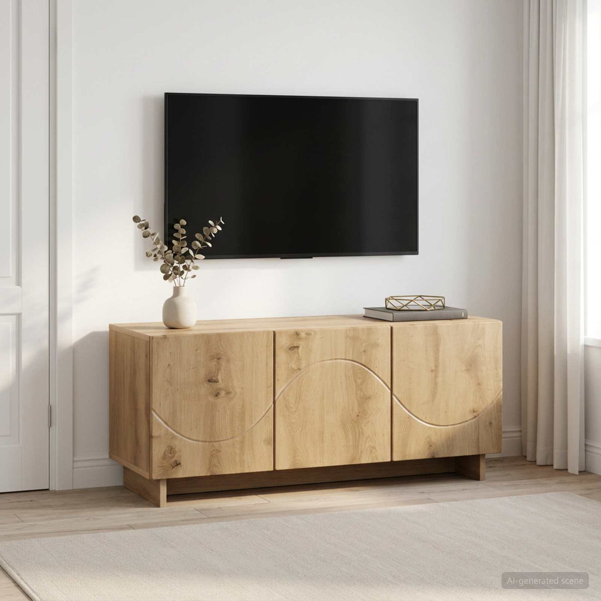 vidaXL TV Stand 90 x 34.5 x 40 cm Artisan Oak Engineered Wood