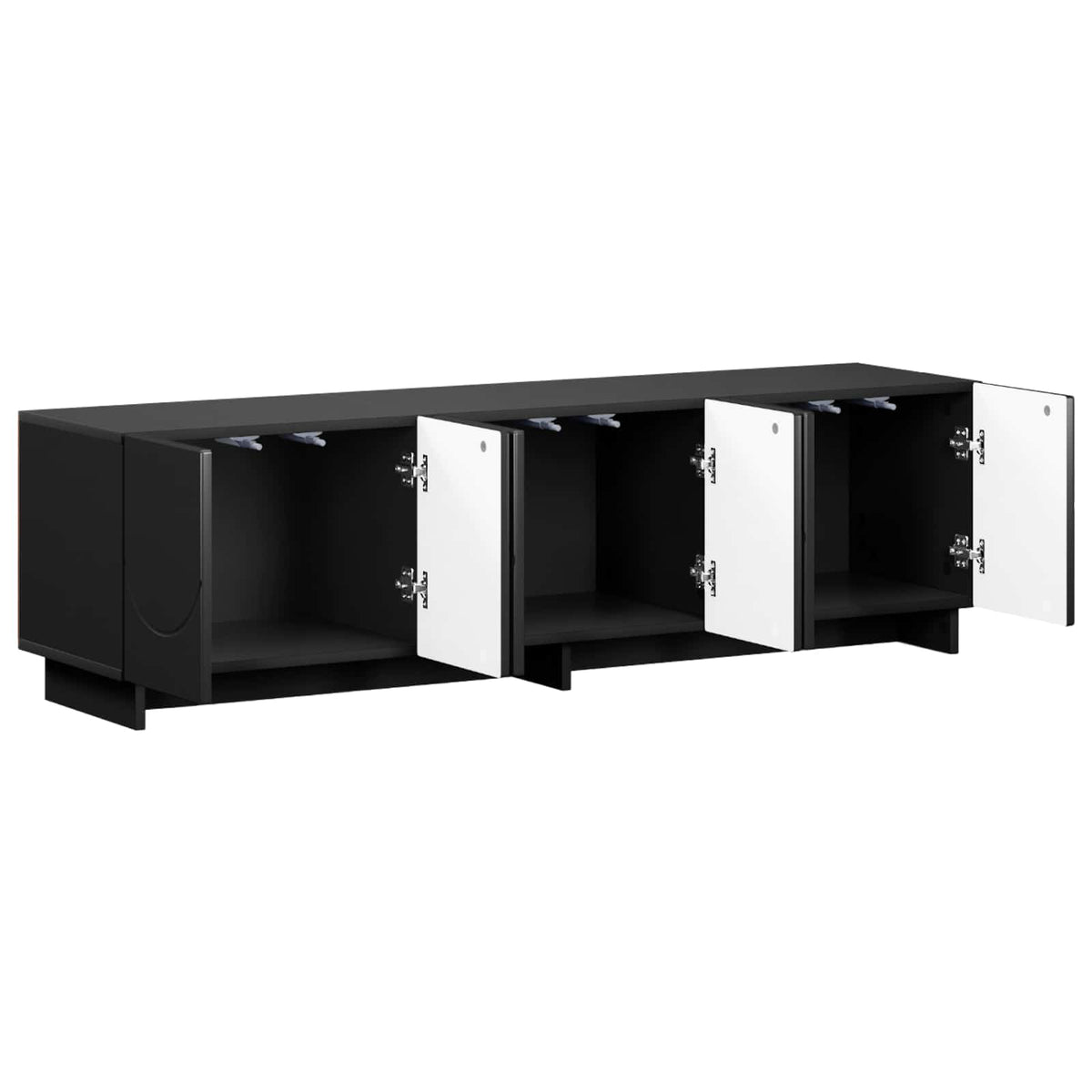 vidaXL TV Stand 140 x 34.5 x 40 cm Black Engineered Wood