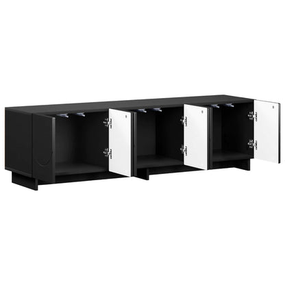 vidaXL TV Stand 140 x 34.5 x 40 cm Black Engineered Wood