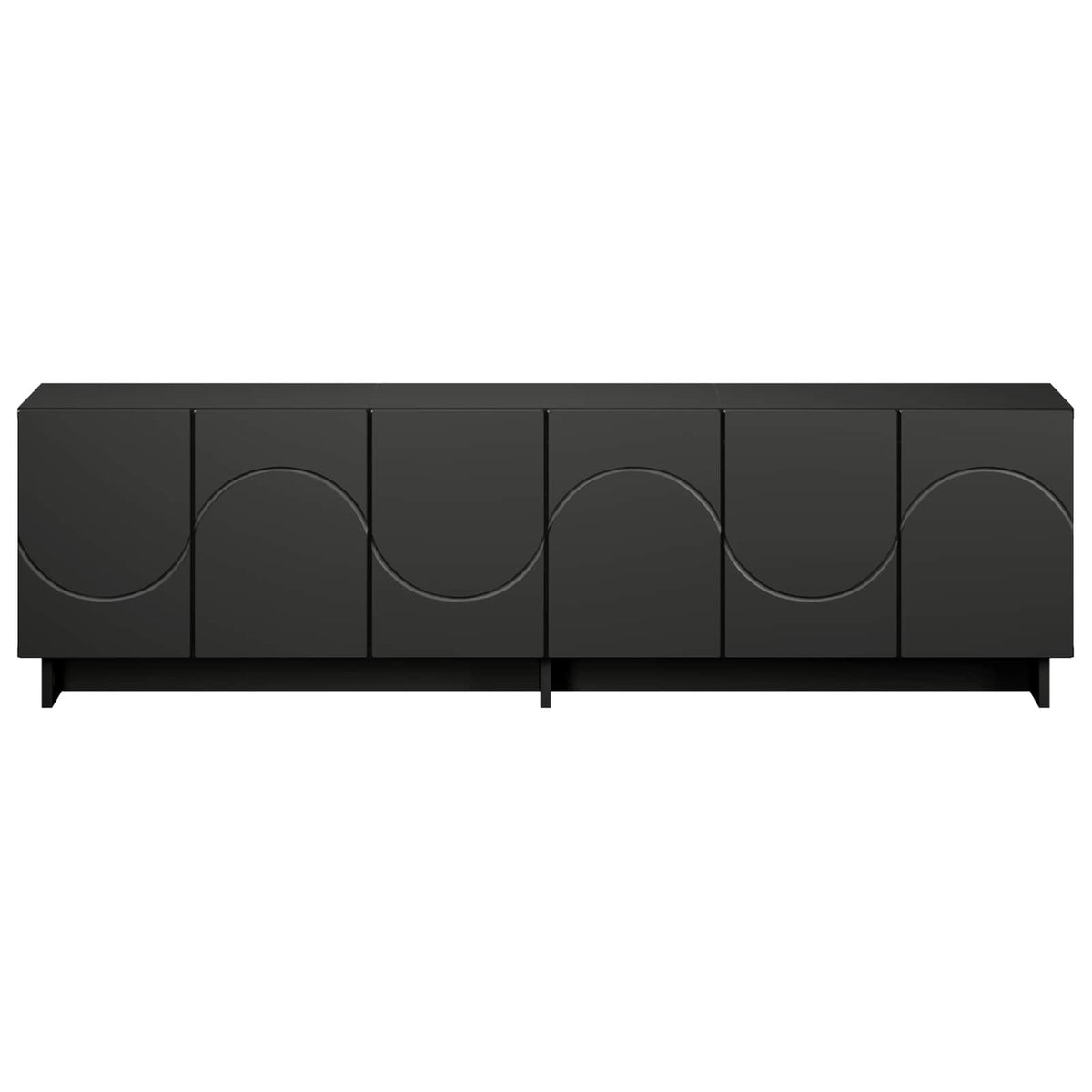 vidaXL TV Stand 140 x 34.5 x 40 cm Black Engineered Wood