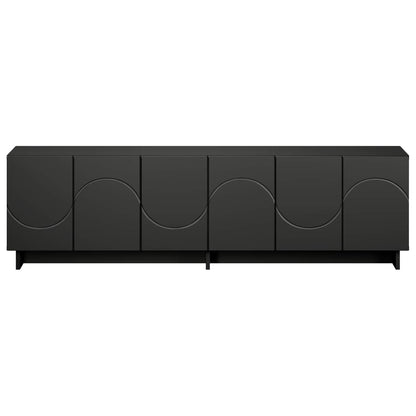 vidaXL TV Stand 140 x 34.5 x 40 cm Black Engineered Wood