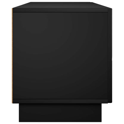 vidaXL TV Stand 140 x 34.5 x 40 cm Black Engineered Wood