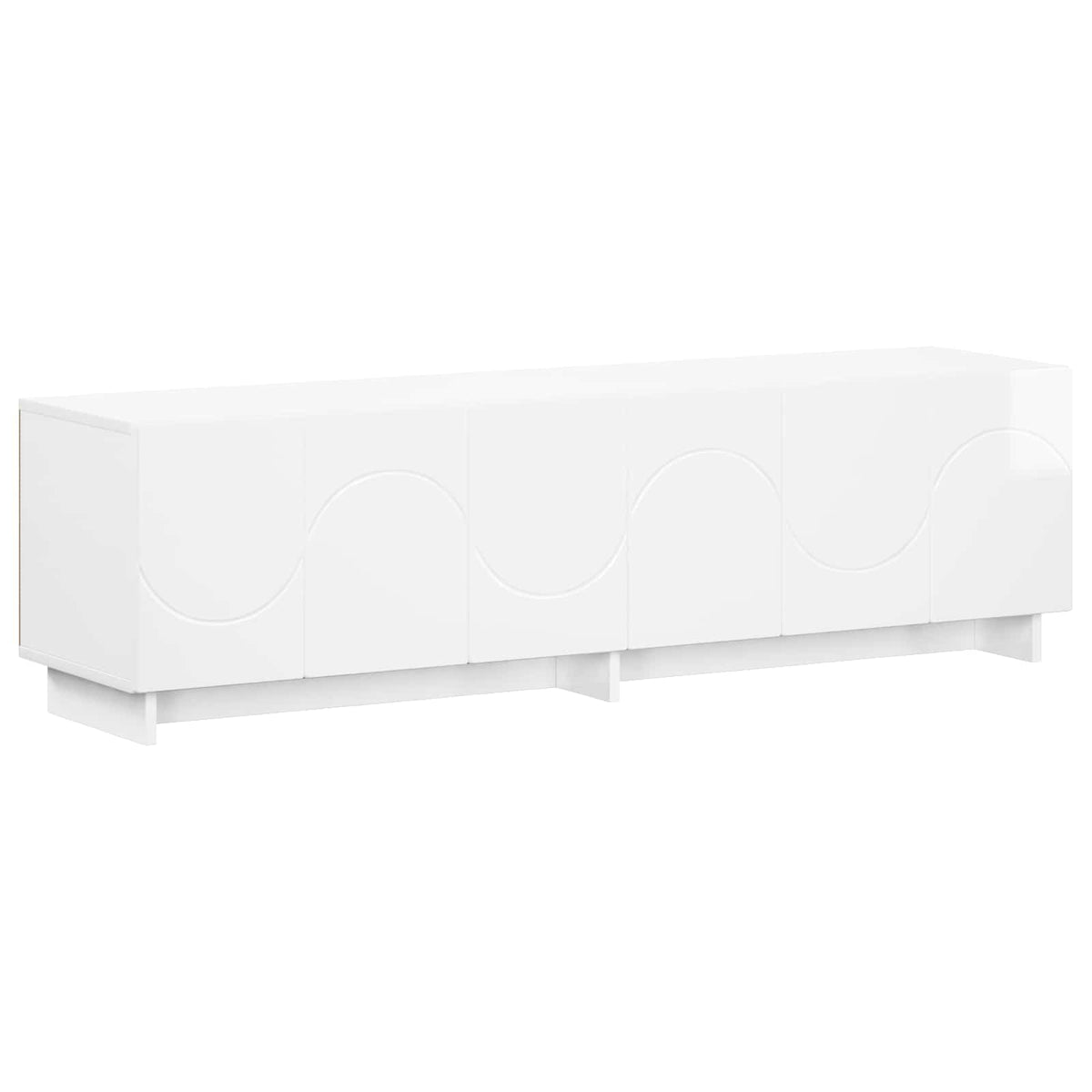vidaXL TV Stand 140 x 34.5 x 40 cm High Gloss White Engineered Wood