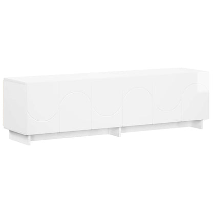 vidaXL TV Stand 140 x 34.5 x 40 cm High Gloss White Engineered Wood