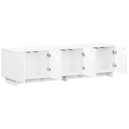 vidaXL TV Stand 140 x 34.5 x 40 cm High Gloss White Engineered Wood